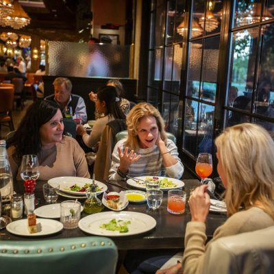 Guests enjoy a meal at Valentina's Italian