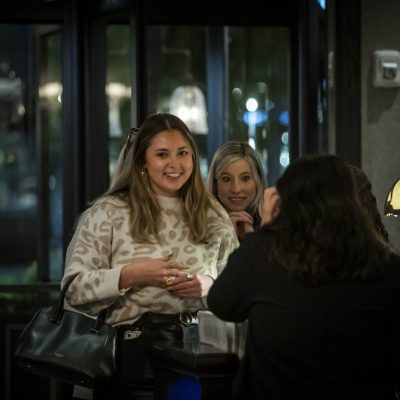 Guests at Valentina's Italian check in with the hostess