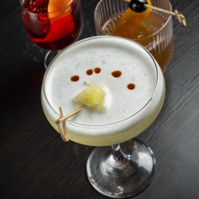 three cocktail drinks